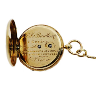 Swiss miniature watch with original tortoiseshell box Circa 1830