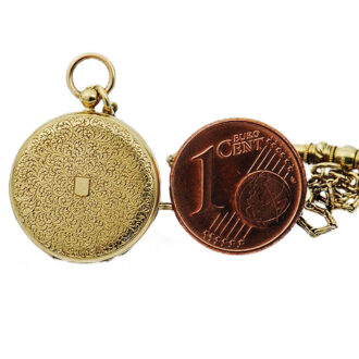 Swiss miniature watch with original tortoiseshell box Circa 1830