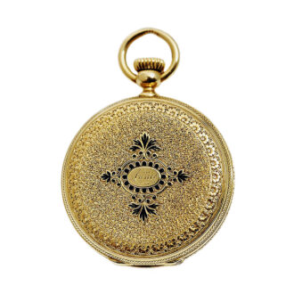 Swiss pocket watch with a rare two-coloured enamel dial Circa 1867 Swiss pocket watch with a rare two-coloured enamel dial Circa 1867