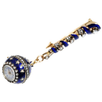 Swiss miniature fob watch in the shape of a ball Circa 1900