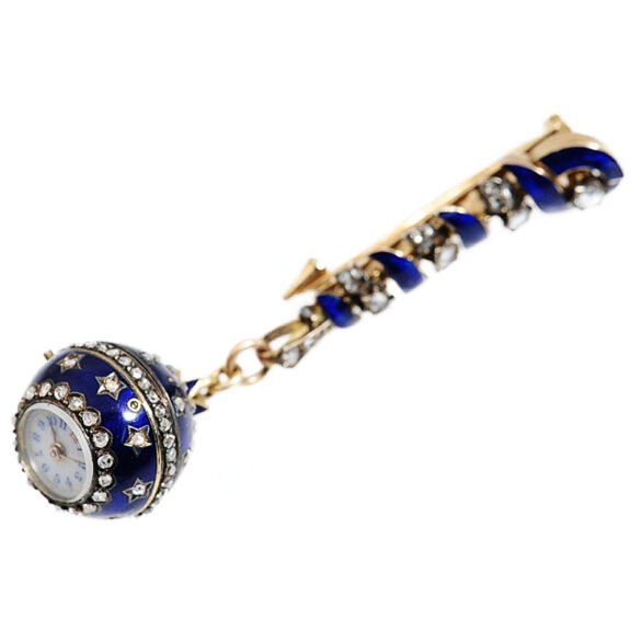 Swiss miniature fob watch in the shape of a ball Circa 1900 Swiss miniature fob watch in the shape of a ball Circa 1900
