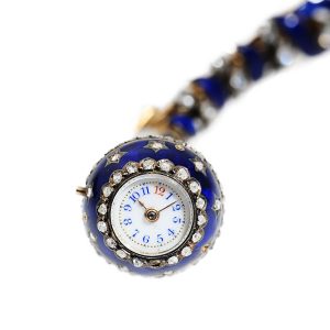 Swiss miniature fob watch in the shape of a ball Circa 1900
