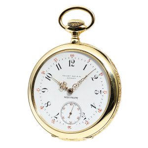 Swiss 18k gold gentleman's pocket watch Circa 1893