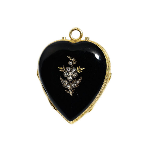 Swiss miniature watch in the shape of a heart Circa 1860 Swiss miniature watch in the shape of a heart Circa 1860