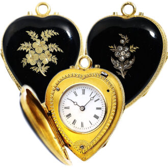Swiss miniature watch in the shape of a heart Circa 1860