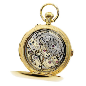 Swiss minute repeating pocket watch with chronograph Circa 1880 Swiss minute repeating pocket watch with chronograph Circa 1880