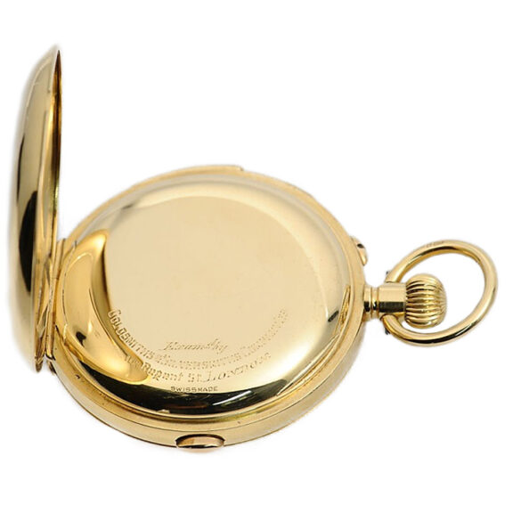 Swiss minute repeating pocket watch with chronograph Circa 1880 Swiss minute repeating pocket watch with chronograph Circa 1880