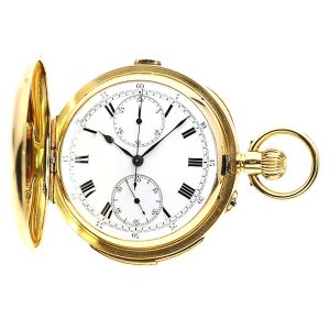 Swiss minute repeating pocket watch with chronograph Circa 1880