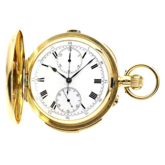 Swiss minute repeating pocket watch with chronograph Circa 1880 Swiss minute repeating pocket watch with chronograph Circa 1880