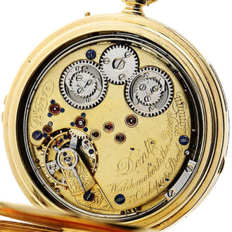 English gold repeating centre seconds lever watch Circa 1873