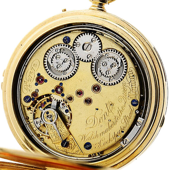 English gold repeating centre seconds lever watch Circa 1873 English gold repeating centre seconds lever watch Circa 1873