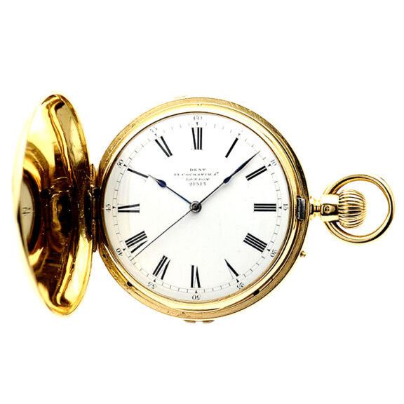 English gold repeating centre seconds lever watch Circa 1873