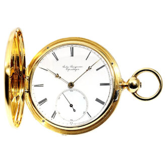 Elegant Danish hunting cased precision pocket watch Circa 1857
