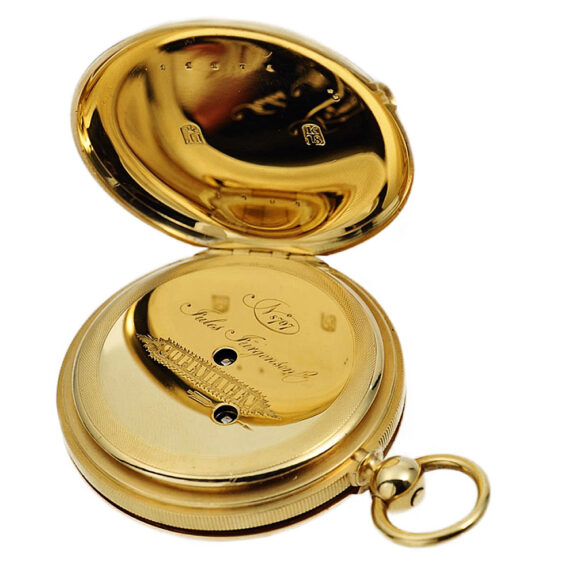 Elegant Danish hunting cased precision pocket watch Circa 1857 Elegant Danish hunting cased precision pocket watch Circa 1857
