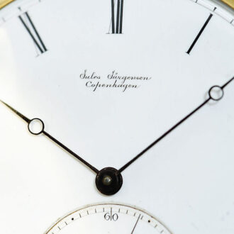 Elegant Danish hunting cased precision pocket watch Circa 1856