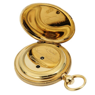 Swiss watch with an unusual movement construction Circa 1858 Swiss watch with an unusual movement construction Circa 1858