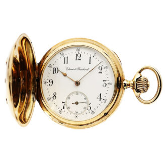 Swiss 14K gold hunting cased commemorative watch Circa 1899