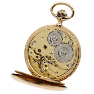 Swiss 14K gold hunting cased commemorative watch Circa 1899