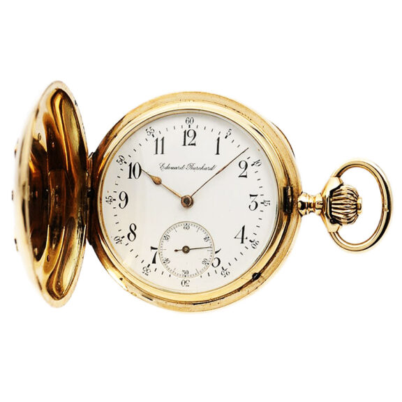 Swiss 14K gold hunting cased commemorative watch Circa 1899 Swiss 14K gold hunting cased commemorative watch Circa 1899