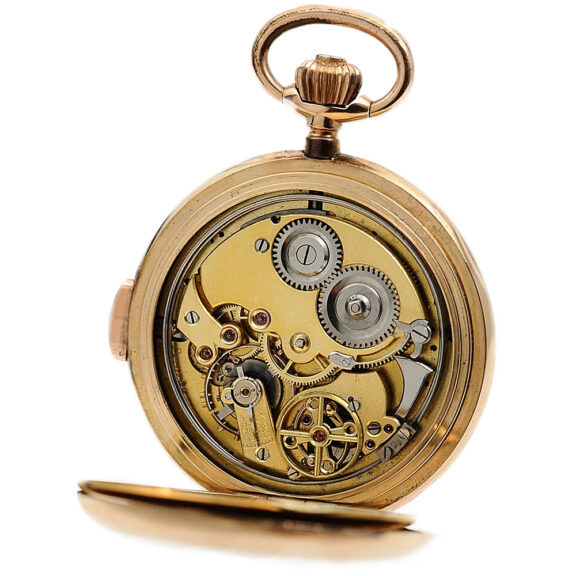Swiss minute repeating hunting cased pocket watch Circa 1900 Swiss minute repeating hunting cased pocket watch Circa 1900