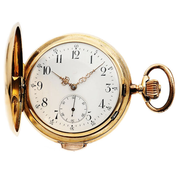 Swiss minute repeating hunting cased pocket watch Circa 1900