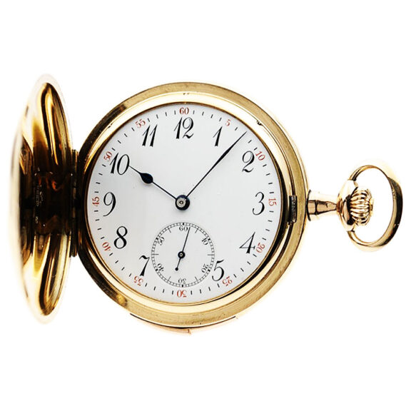 Swiss quarter repeating hunting cased pocket watch Circa 1900 Swiss quarter repeating hunting cased pocket watch Circa 1900