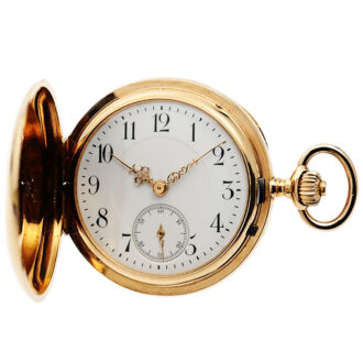 German gold hunting cased lady's pocket watch Circa 1900