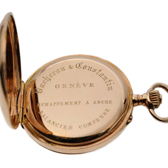 Swiss pink gold pocket fob watch with watch chain Circa 1905 Swiss pink gold pocket fob watch with watch chain Circa 1905