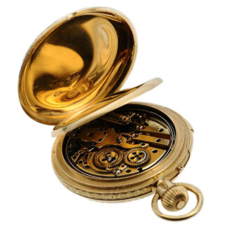 Swiss half hunting cased quarter repeating pocket watch Circa 1880