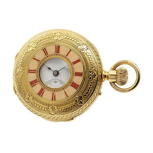 Swiss half hunting cased quarter repeating pocket watch Circa 1880