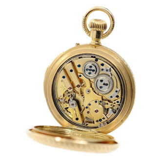 Swiss half hunting cased quarter repeating pocket watch Circa 1880