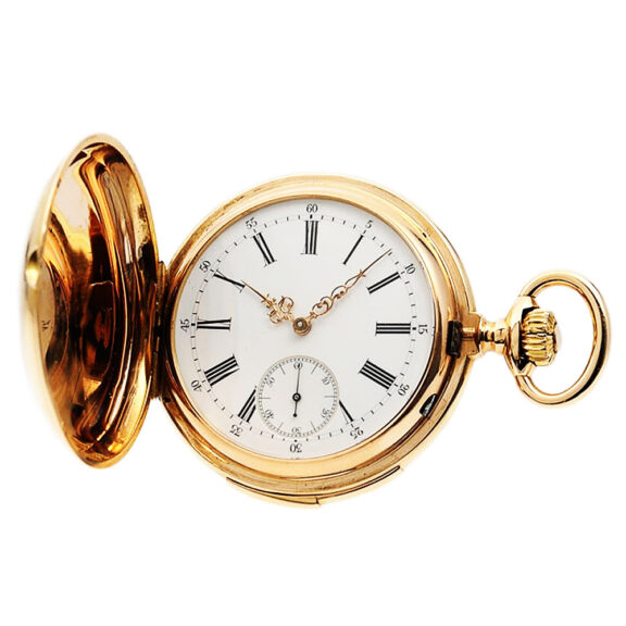 Fine Swiss 18 carat gold minute repeating pocket watch Circa 1880