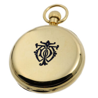 English gold watch with power reserve indication Circa 1885