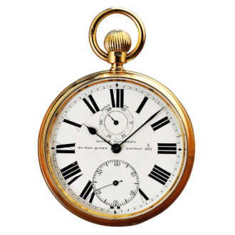 English gold watch with power reserve indication Circa 1885