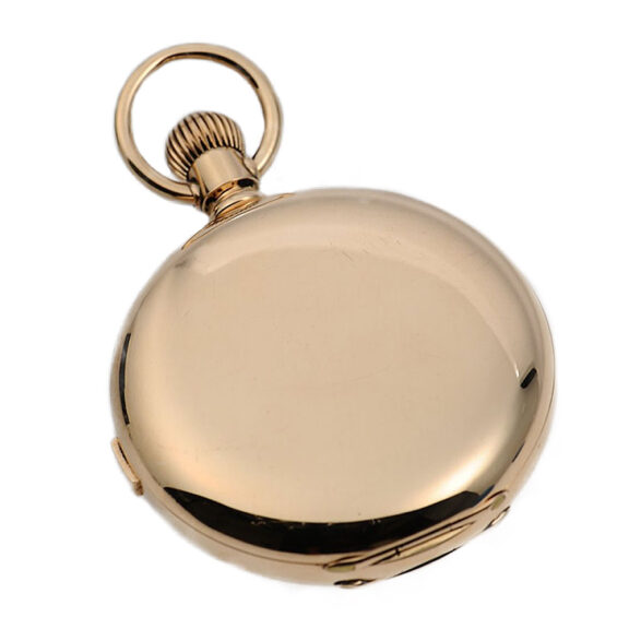 Fine Swiss 14 carat gold chronograph pocket watch Circa 1890 Fine Swiss 14 carat gold chronograph pocket watch Circa 1890