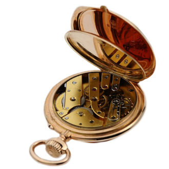 Swiss rose gold open faced pocket watch Circa 1890