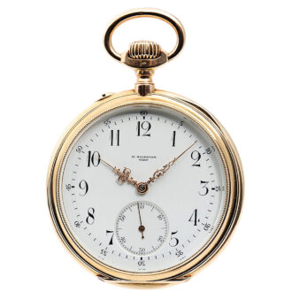 Swiss rose gold open faced pocket watch Circa 1890