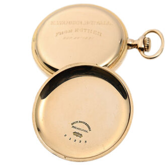 Swiss 18k gold open faced pocket watch Circa 1890