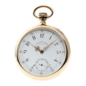 Swiss 18k gold open faced pocket watch Circa 1890