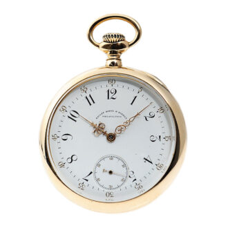 Swiss 18k gold open faced pocket watch Circa 1890