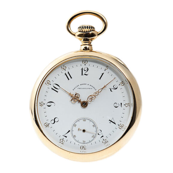 Swiss 18k gold open faced pocket watch Circa 1890
