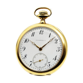 Swiss pocket watch with Guillaume Integral balance Circa 1920