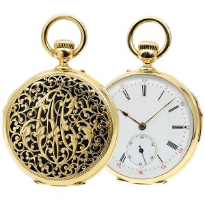 French decorative quarter repeating pendant watch Circa 1900