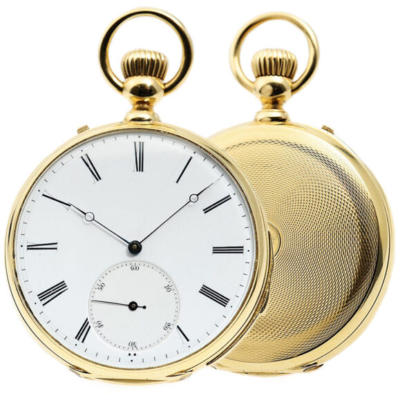 Swiss minute repeating 18k gold pocket watch Circa 1900