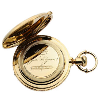 Swiss watch with an unusual movement construction Circa 1880
