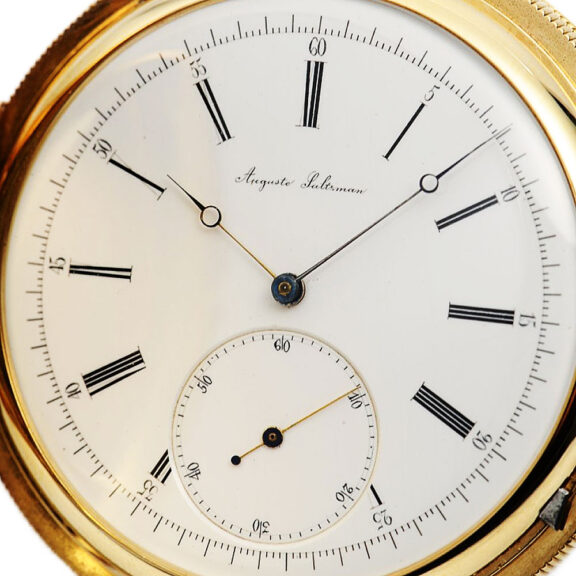 Swiss watch with an unusual movement construction Circa 1880 Swiss watch with an unusual movement construction Circa 1880