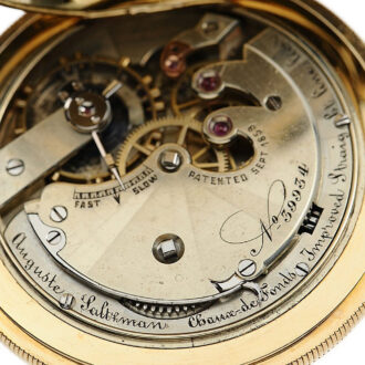Swiss watch with an unusual movement construction Circa 1880