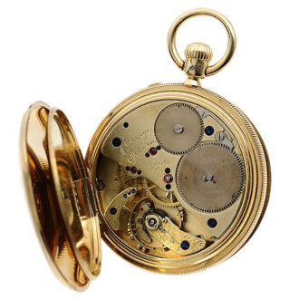 German gold Glashütte pocket watch in quality 1A Circa 1870