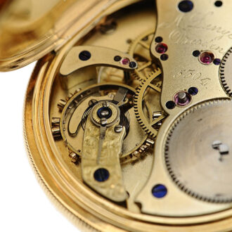 German gold Glashütte pocket watch in quality 1A Circa 1870