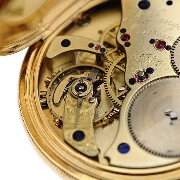 German gold Glashütte pocket watch in quality 1A Circa 1870 German gold Glashütte pocket watch in quality 1A Circa 1870